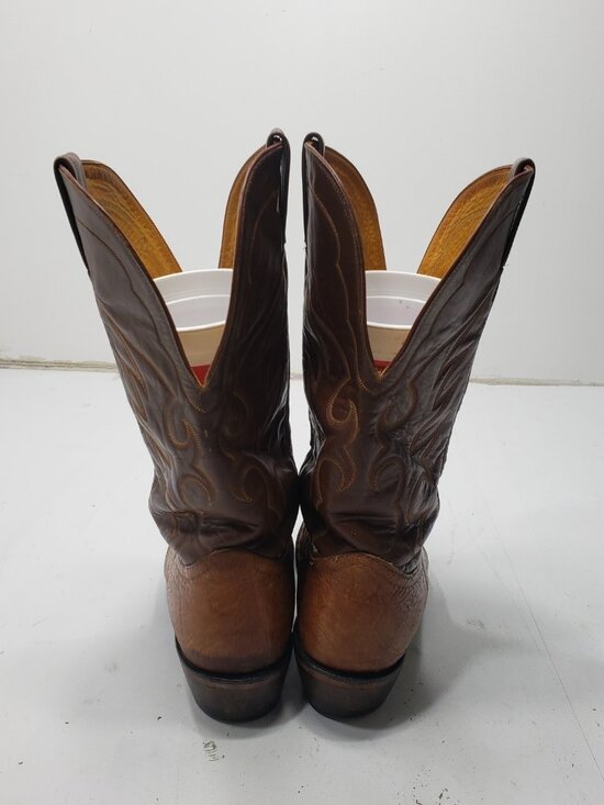 Vintage Nocona Cowboy Boots Mens 13D Brown Leather USA Western 10754171 main image 11